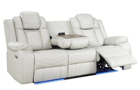 L3765 Rogue Sofa with Double Tray & Power - Light Grey