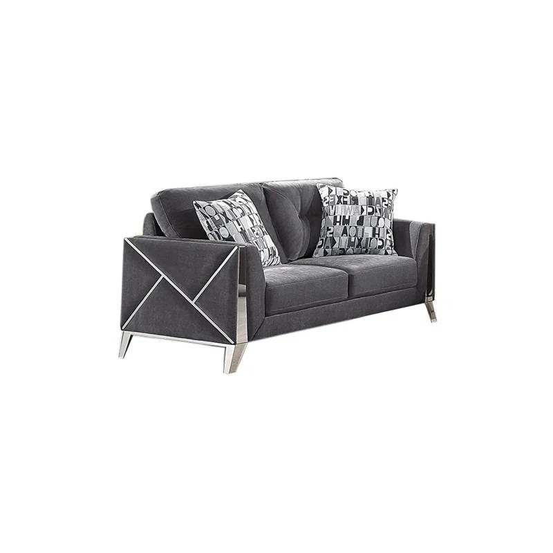 L5725 – Diana Sofa – Grey (3 pcs set: Sofa, Loveseat & Chair)