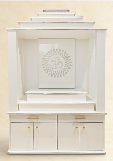 MC 104 Stepped Crown Home Mandir — 50 × 25 × 75 inches — Nova Furniture Mall