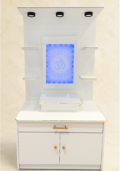 MC 105 Open Canopy Home Mandir — 30 × 20 × 60 inches — Nova Furniture Mall