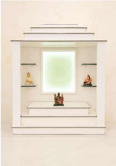 MC 106 Wide Home Mandir — 50 × 25 × 52 inches — Nova Furniture Mall