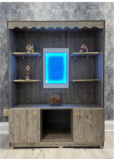 MC 111 Slim Depth Home Mandir — 46 × 15 × 60 inches — Nova Furniture Mall
