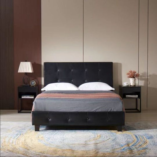 Criss-Cross 9530 Velvet Fabric Queen bed