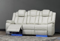 L3765 Rogue Sofa with Double Tray & Power - Light Grey