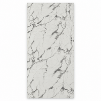 White + Grey UV marble-look wall sheet, 4 feet wide by 9 feet high, SKU UV-01-49