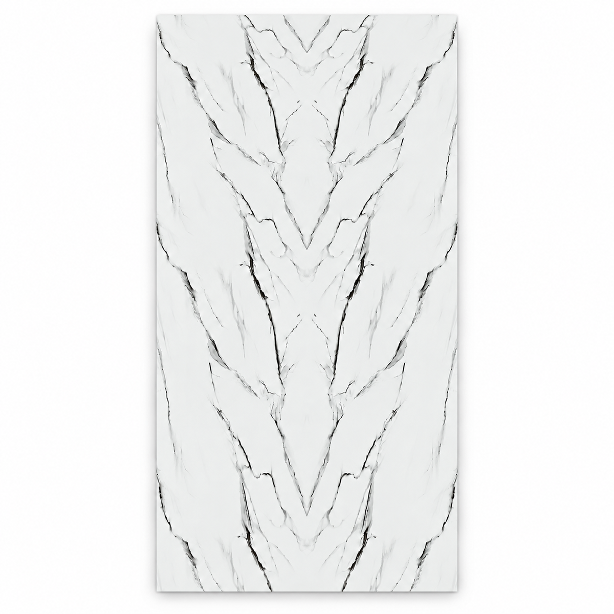 White + Grey UV marble-look wall sheet, 4 feet wide by 8 feet high, SKU UV-03-48