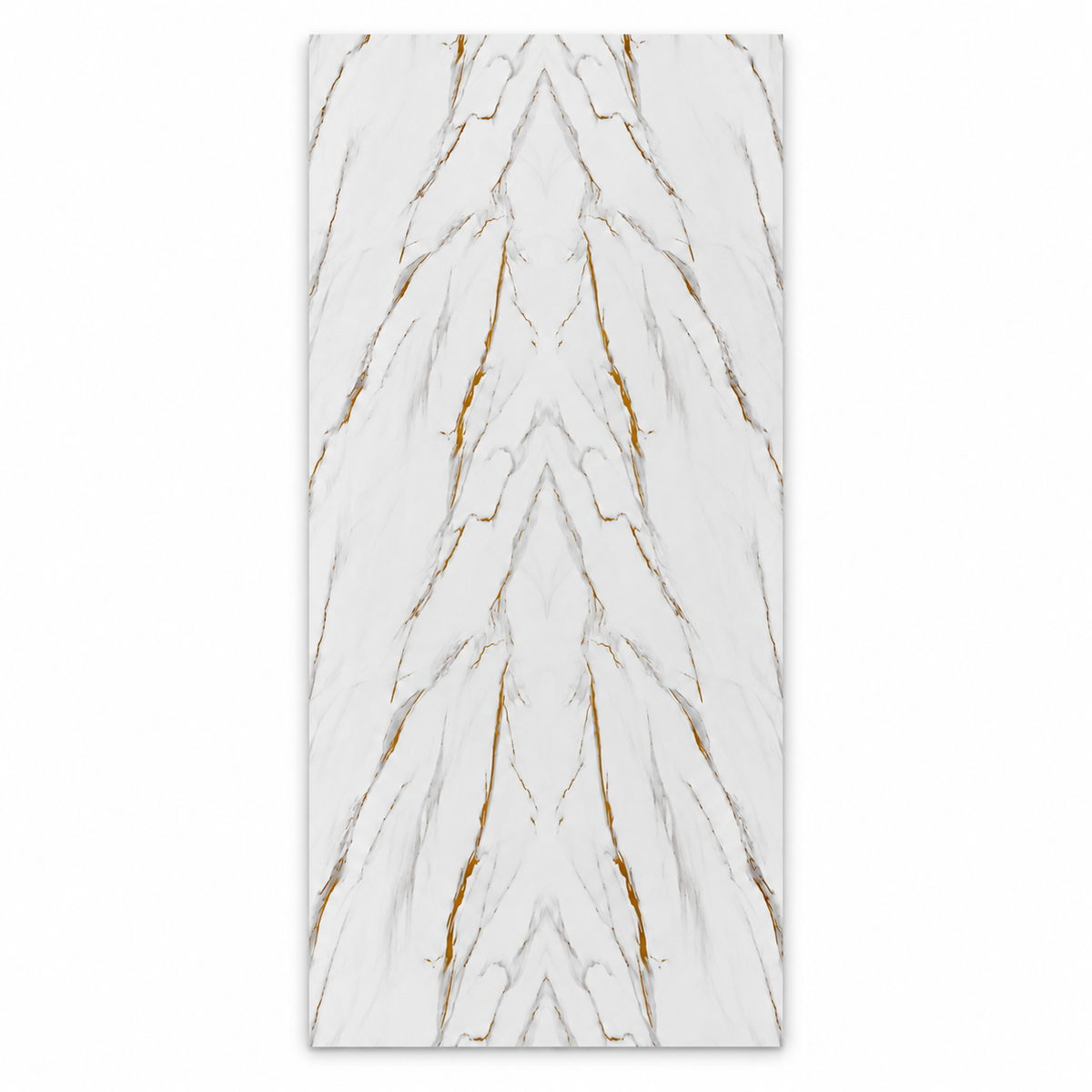 White + Brown + Gold UV marble-look wall sheet, 4 feet wide by 8 feet high, SKU UV-08-48, supplier design 8005
