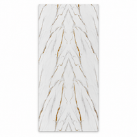 White + Brown + Gold UV marble-look wall sheet, 4 feet wide by 8 feet high, SKU UV-08-48, supplier design 8005